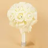 Fleurs de mariage 1 pcs tenant des roses bouquet de main romantique artificielle de