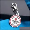 Dog Tag Id Card Tag 2Pcs Service Tags Stainless Steel Engraved Nameplate Emotional Support Animal Esa Id Collar Accessories Drop Del Dh1Nd
