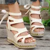 Sandales pour les femmes 2024 Céde de mode d'été Casual non glissée Peep Toe Platform Round Head Elegant Talon Modern Woman Sandale