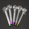 flex pipe smoke shop 4 Colors Handcraft Pyrex Glass Oil Burner Pipe Thick Test Straw Tube Burners For Tobacco 4.2Inches Mini Smoking Hand Pipes Water Bong