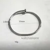 Hochwertiger Luxus -Armreifen Carter Nagel Armband Klassiker Stil Diamant Eingelegtes Titanium Stahl Frauen Einstellbare Öffnung Heißer Verkauf