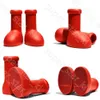 MSCHF Boots Red Shoes Outdoor Astro Boy Big Red Mens Women Rain Boot Shoe Round Heads Boot EUR 36-45 with Box 596