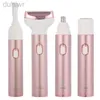 L5S7 Epilator 4 In 1 vrouwen scheerschoener Pijnloze Hairverwijdering Epilator Scheermachine Gezicht Baard Baard Neus Trimmer Body Elektrisch scheermes D240424