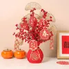 Vasi cinesi Fu Flo Flower Vase Treasure Pot Contenitore Resina Ornament Drop