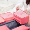 6pcs Travel Storage Bag Large Capacity Luggage Clothes Sorting Organizer Set Suitcase Pouch Case Shoes Packing Cube Bag