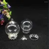 Pendant Necklaces 50sets/lot 20 12mm Empty Glass Globe Bubble Ball Lace Base 8mm Cap Set Cover Dome Vial Craft Diy Jewelry Necklace