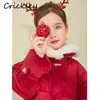 Down Coat Chirstmas Princess Girls Winter Cotton-padded Thicken Warm Kids Parkas Fashion Plush Collar Long Children Outerwear Jacket