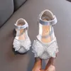 Slipper Summer Girls Flat Princess Sandals Fashion Sequins Bow Rhinestone Baby Shoes Kids Shoes Party Wedding Party Sandaler E618L2404