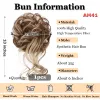 Chignon lihui syntetic bun bun messy curls band elastisk hårklämma peruk stycke kvinnor hårklipp svart brun