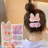 Hårtillbehör 4 datorer/Set Children Cartoon Animal Fruit Ornament Broken Hair Patch Baby Girls Soft Hair Clip Headwear Barn Söta hårtillbehör