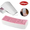 Épilateur de haute qualité Nouveau 100pcs Élimination des poils de tissu non tissés Retirer le papier ciré Rouleaux Épilation de cheveux Epilator Strip Wax Paper D240424