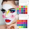 Peinture corporelle 20 couleurs visage peinture corporelle non toxique coffre facile à nettoyer peinture de corps Noël Halloween Makeup Party Tools D240424