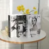 装飾的なオブジェクトの置物3pcs/セットファッション贅沢な偽の本リビングルーム装飾コーヒーテーブルの本の偽の本飾りヴィラホテルホームデコレー
