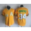 Maglie da baseball ricamato Jersey Athletics 24#Henderson da allenamento Kit