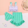 Swimwear peuter babymeisjes apart zwempak kinderen zeemeermin bikini 3 stcs set zomer strand zwembadbaden badpak bikini kostuum