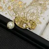 2024 Fashion Brass Material Pearl Inlaid Letter Women's Ring