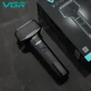 Clippers VGR Foil Shaver Professional Electric Shaver Triple Blade LED Display USB Charge Pop -up Hair Trimmer IPX5 Waterdicht V370/V371