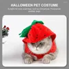 Костюма для кошек для домашних животных девушки наряды клубничные костюмы щенки собака Хэллоуин.