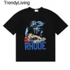 Nouveau 24ss pour hommes T-shirt Rhude Shirt Designer Shirt