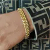 Factory Custory 5 mm 10k 14k 18k Gold Solid Real Cuban Link chaîne brillante bracelet hip hop fin bijoux pour hommes femmes