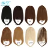 Bhf Human Hair frange 8inch 20g Front 3 clips in raide remy Natural Human Hair Fringe toutes les couleurs 240423