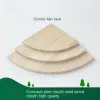 Racks 1pc Pine Wood Fanshaped Wall Corner Shelf trä Semicircle Curved Small Bookhelf Non Perforated Wall Portable Storage Rack