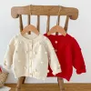 Sweaters Autumn Spring Toddler Baby Girl Knitting Cardigan Long Sleeved Knitted Solid Color Cardigan Coat Newborn Baby Girls Sweater