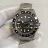 정통 사진 골동품 남성용 40mm 검은 다이얼 16750 스테인리스 스틸 16710 스테인레스 스틸 팔찌 1675 BP 제조업체 자동 빈티지 BPF 기계식 시계