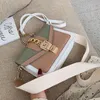 SOLUS CHOURI Contrasta Colore in pelle Crossbody for Women 2024 da viaggio Fashion Simple Messenger Bag Ladies Cross Body