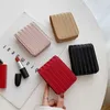 Cosmetic Bags With Mirror Lipstick Bag Cute Storage Box Makeup Mini Pu Leather Travel