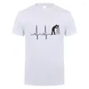 Camisetas masculinas batimentos cardíacos de leis para o Summer Men Algodão Examinador de manga curta Cartogropher T-shirt Oz-437