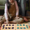 Setler 1 set mancala masa oyunu oyuncak katlanabilir ahşap mancala değerli taş satranç oyuncak bisiklet