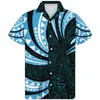 Mäns casual skjortor sommarstammkultur polynesiska tatueringar sköldpadda 3d tryck mode män/kvinnor harajuku skjorta kamisor vintage kläder