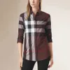 Designer Frauen lässig Shirt Premium Designer Business T-Shirt Klassische Männer Langarm Shirt Plaid Top