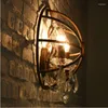 ウォールランプヴィンテージ工業用メタルレトロ素朴なバーパブアートデコクリスタル装飾キャンドルレンガ造りのハウスライト