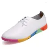 Casual Shoes MVVJKE Fashion Large Size 35-44 Colorful Women Genuine Leather Breathable Summer/Autumn Flats Ladies Casua