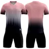 Les fans en tête de t-shirt de sport personnalisé Jersey de football adulte Set Men Football Uniforme Kit Kit Football Short Boys Soccer Training Socty Y240423