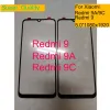 Panel 10pcs/partia dla Xiaomi Redmi 9 9A 9C Dotknięcie panelu panelu przednie zewnętrzne szklane soczewki dla Redmi 9i 9AT Przednie szklane ekran dotykowy z OCA