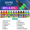 Orijinal Sunfire Stars DTL 20000 Puflar Tek Kullanımlık Vape 12K 15K 20K Shisha Buharı 600mAH Şarj Edilebilir RGB Önceden 0%2%5%5 ayarlanabilir hava akışı görünür cihaz örtü bobini