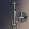 Bathroom Shower Sets Digital Display Shower System Bathroom Thermostatic Shower Set Bathtub Wall Mount Rainfall Bath Hot Cold Faucet Set T240422