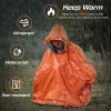 Survival 4 Pack Emergency Rain Poncho Thermische deken Poncho Weerbestendig Outdoor Survival Camping Gear