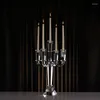 Candlers 5 bras cristal démontable et belle maison décorative de table de table de table candélabre en verre par la main faite à la main