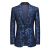 Costumes masculins 2024 Fashion Costume Party Coat Casual Slim Fit Blazer Blazer Floral Impression Blazers Jacket Men Business