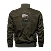 Herrjackor Taktisk pilotjacka Mens Air Fleet Bomber Jacket Cotton Eagle Embroidered Army Jacka axelband Krasch Krage Jackorl2404