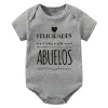 Jednoczęściowe vais a abuelos bawełna noworodka body Bodysuits Cute Summer Baby Rompers Body Baby Boys Ubrania ubrania ciążowe