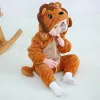 ワンピースベビーロンパーズ冬キグルミライオンコスチューム女の子の男の子幼児動物ジャンプスーツ幼児服パジャマの子供向けロパベベス