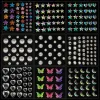 Tattoos Star Heart Butterfly Face Gems Temporary Tattoos Eyes Body Pearl Makeup Sticker Flash Bindi Dots Crystals Jewelry Festival Party