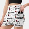 Skirts Rosenrot-Black Women's Skirt Y2K Summer Clothes 2024 Kpop Style Trouser With Pocket Rosenrot Red Rose Flower Tattoo