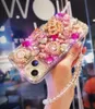 Cell Phone Cases Luxury Lanyard Phone Case for iPhone 15 14 13 Pro Max 12 11 X Xs Xr 6 7 8 + Cover 3D Diamond Crown Cord Telefon Fundas d240424