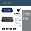 Parkeringssensorkit met Auto Parktronic Reverse LED -monitor 4 Sensoren Radar Detector System Achtergrondverlichting Display